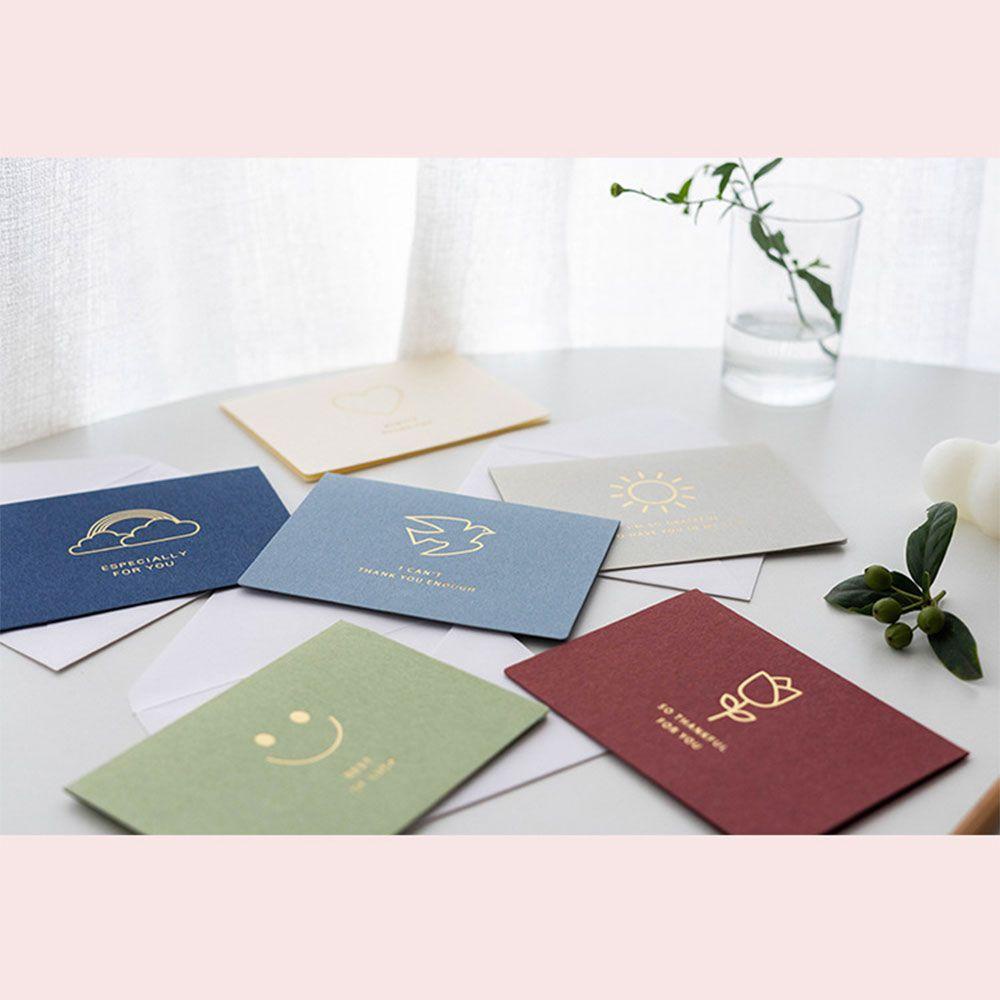 R-flower Greeting Card Simple Festival Hot Stamping Pesan Wisuda