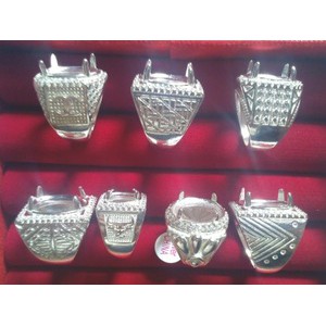 Cincin Silver China - Emban Ikatan Cangkang - Perak China Model RANDOM