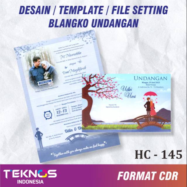 TEMPLATE UNDANGAN PERNIKAHAN - DESAIN UNDANGAN BLANKO HC 145