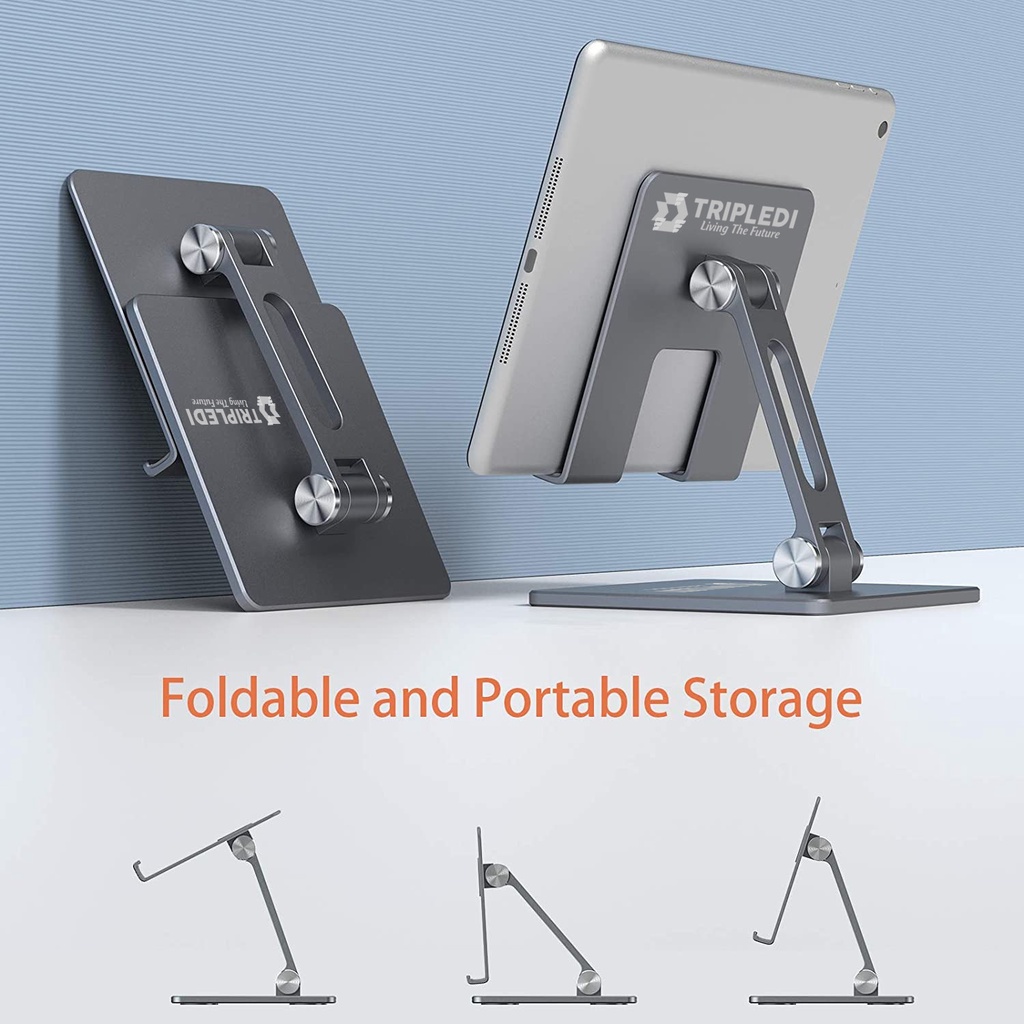 Stand Holder iPad Tablet Dudukan HP iPhone Android TRIPLEDI Desktop POS Meja Kasir Aluminium