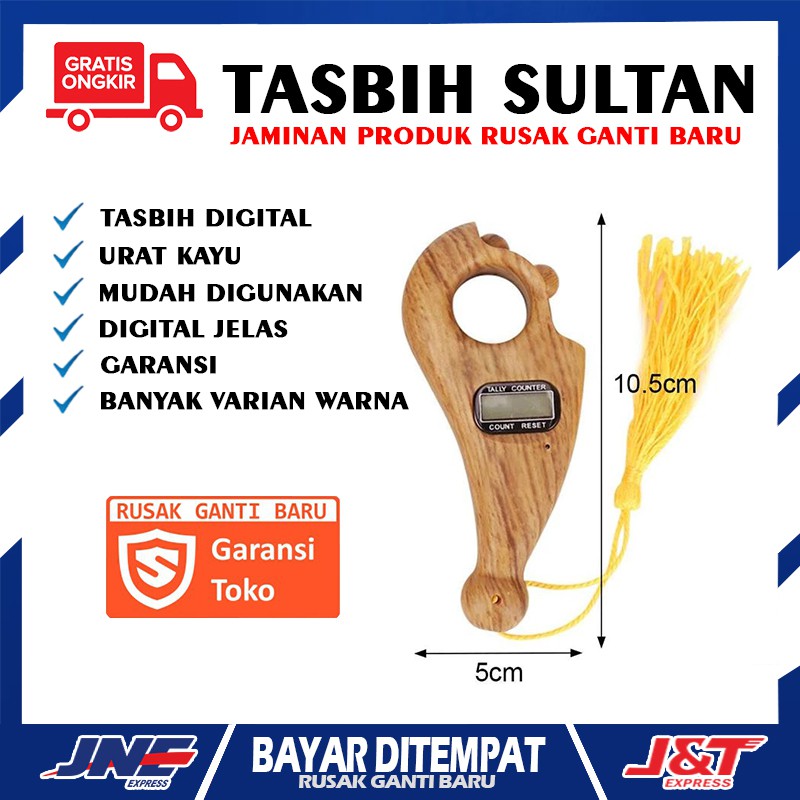 MUSLIM - Tasbih Digital Kayu Manik - Alat Hitung Led Digital - Tasbih Premium 【ORIGINAL】