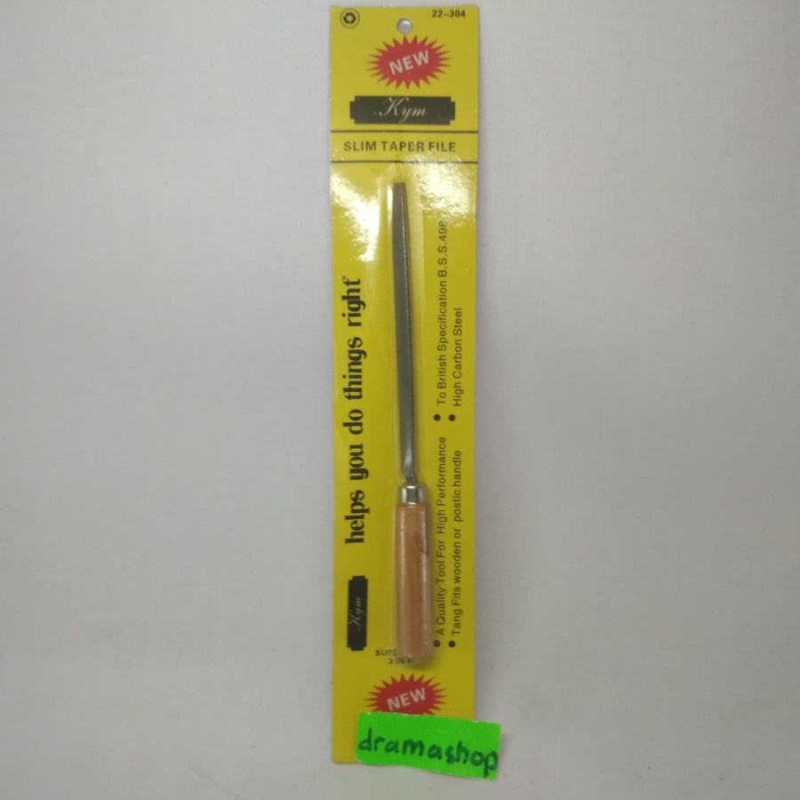Alat Kikir Besi Gergaji Needle Slim Taper File 4&quot; 4 inch gagang kayu