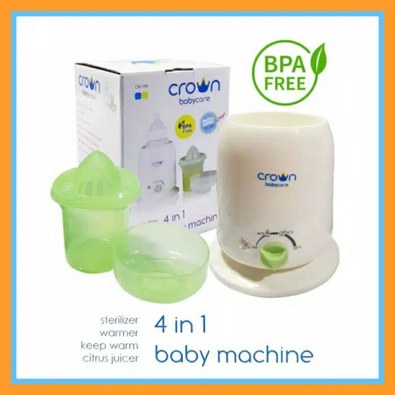 CROWN WARMER STERILLIZER 4 in 1 BABY MACHINE CR198  &amp; CR 698 STERIL + PENGHANGAT BOTOL