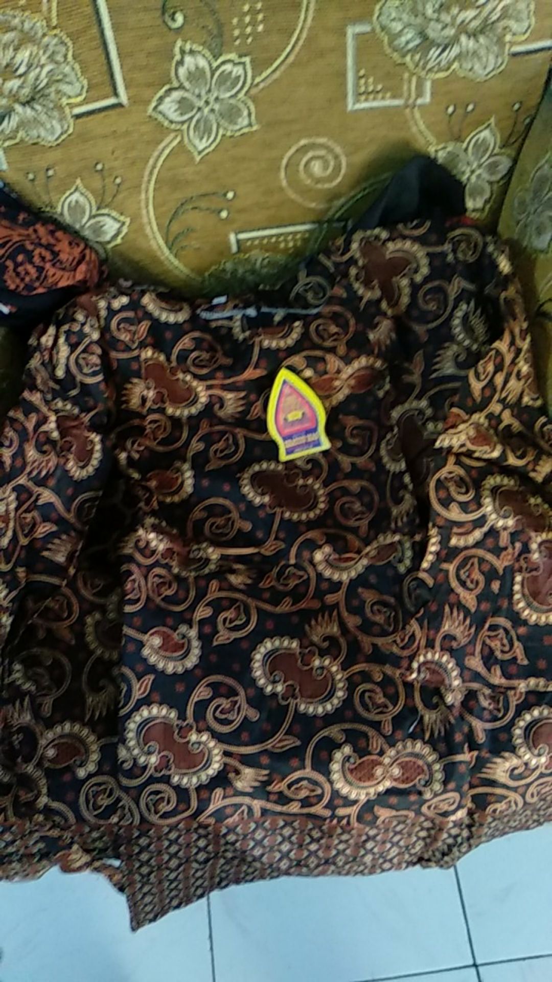 [cod] Tey-17 Batik Wanita Asj Sa Hrb026 Kenongo Kemeja Tosca Pendek Jumputan