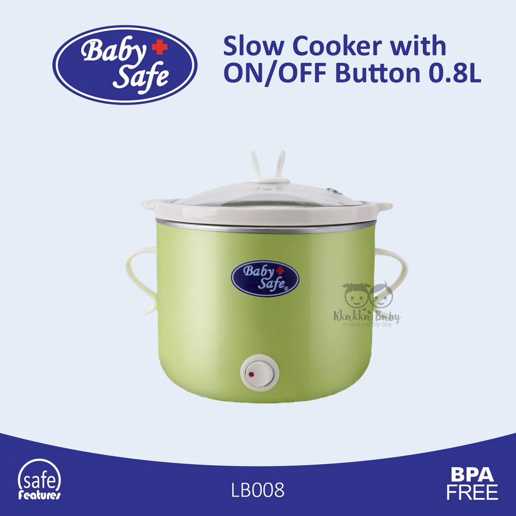 Baby Safe Slow Cooker LB 007 Biru, LB 008 Hijau, LB 009 Pink MPASI Bayi