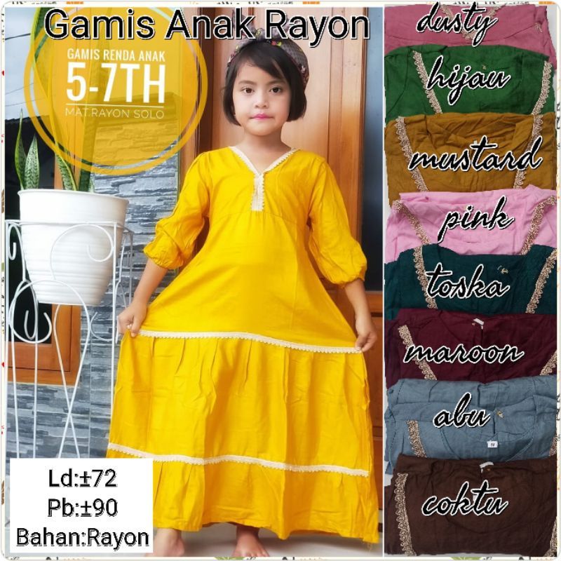Gamis Anak Renda