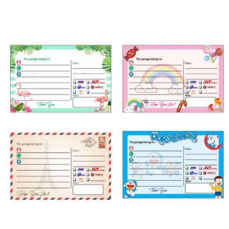 

stiker alamat pengiriman paket