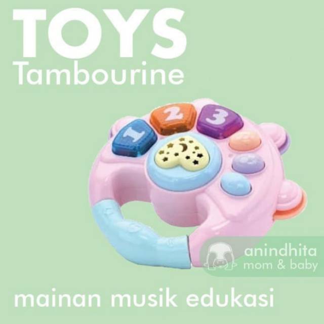 IQ ANGEL Tambourine Toys Mainan Musik Edukasi Baby Toys