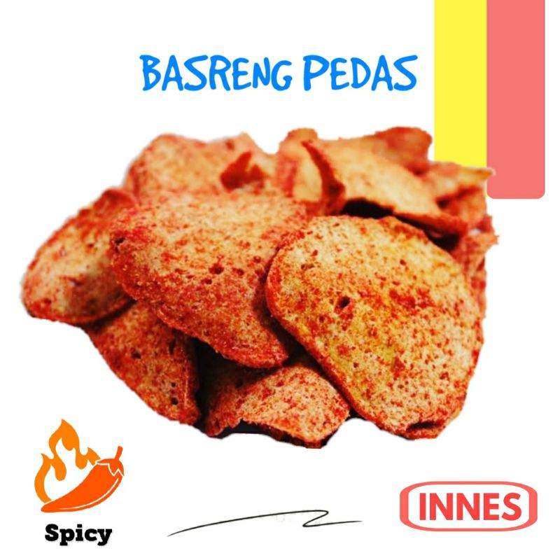 

Basreng / Keripik Baso Goreng Pedas / Kerupuk Basko Pedes By Innes