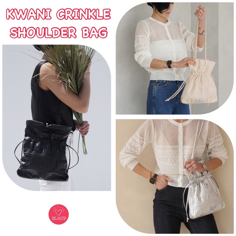 KWANI CRINKLE SHOULDER BAG ( tanya stock sblm transaksi )