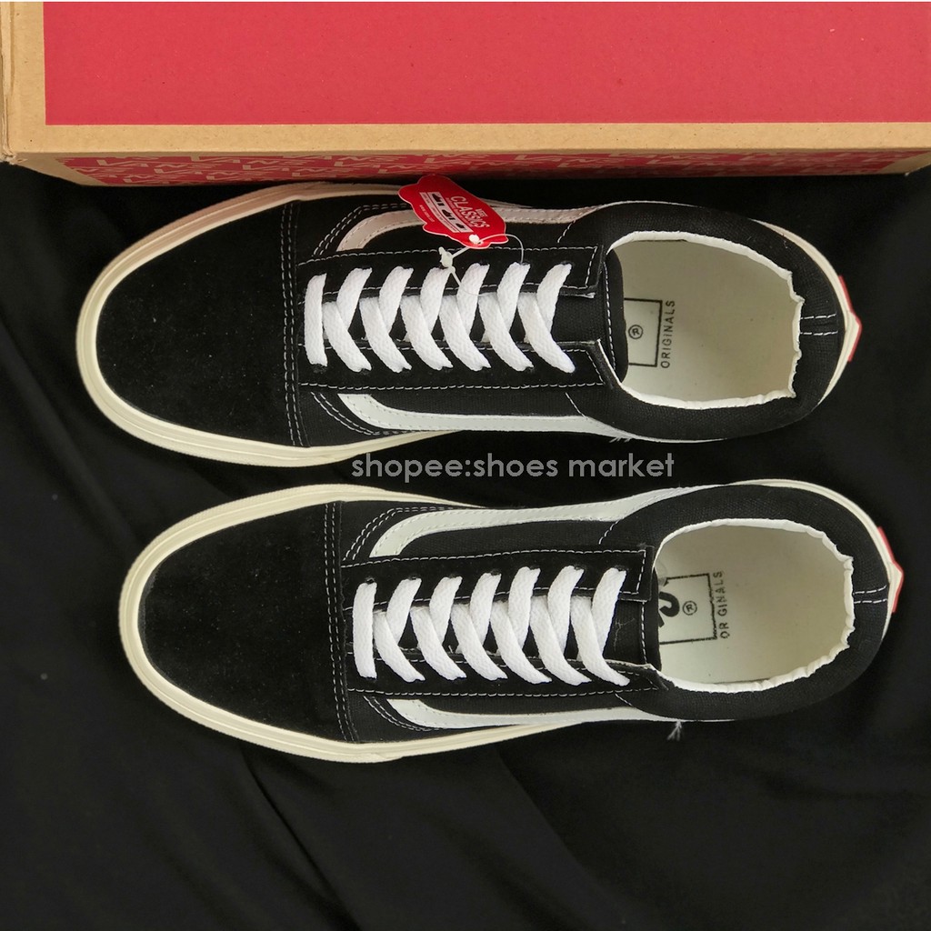 VANS OLD SKOOL OG BLACK WHITE IVORY WAFFLE DT