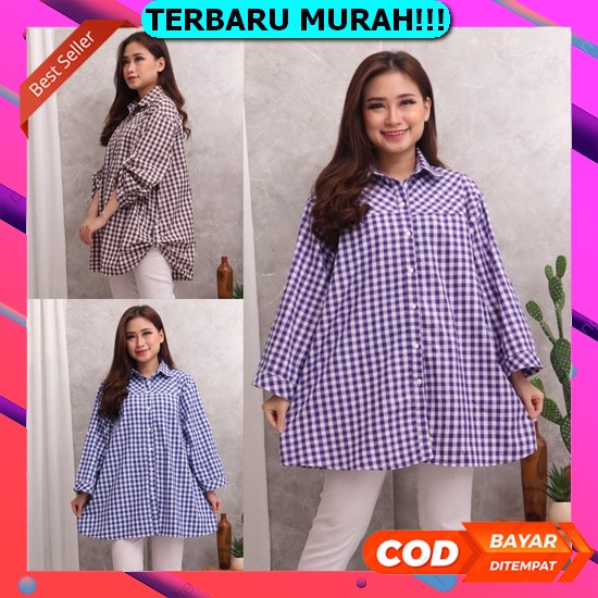 Baju Atasan Wanita Korea Style Kemeja Wanita Linen Oversize Olivia Shirt Linen Pocket Kemeja Wanita 