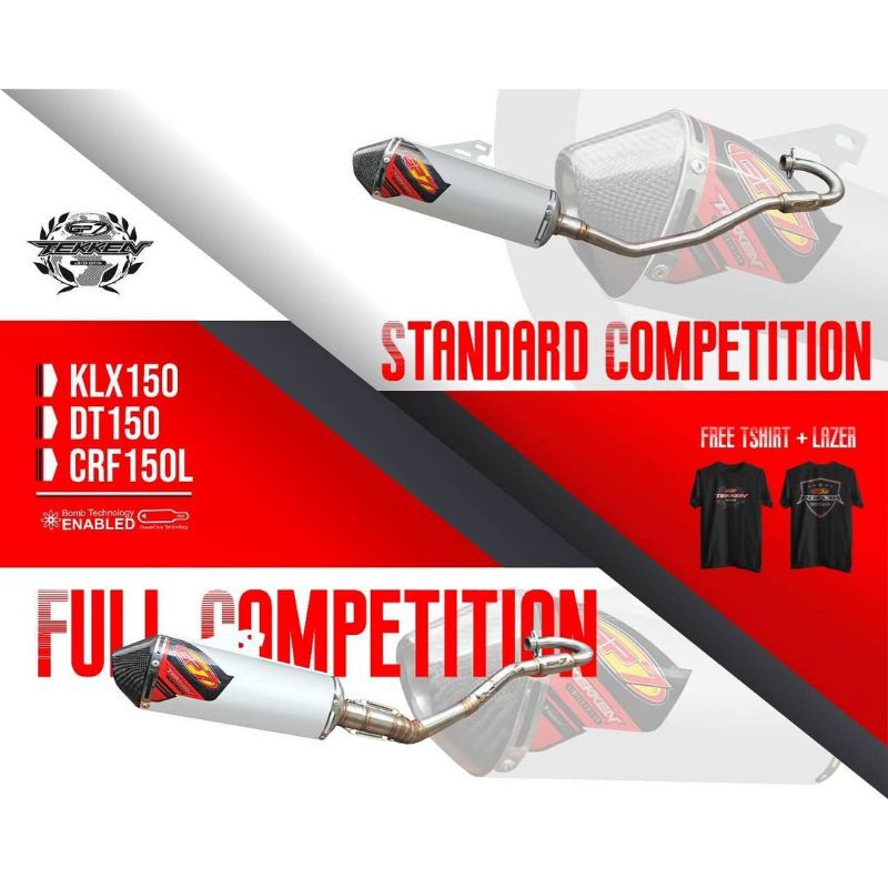 KNALPOT GP7 teken carbon knalpotgp7 TEKKEN NEW EDITION BLACK END CAP KLX DTRACKER CRF