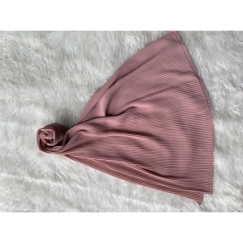 pasmina plisket/shawl plisket/pleated plisket-Full plisket mocca