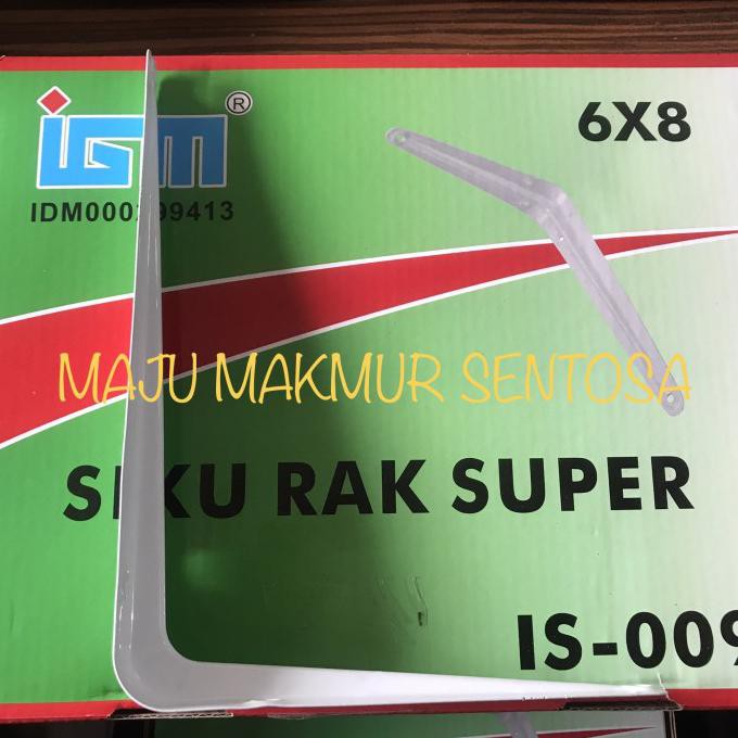 READY STOK SIKU RAK IGM PUTIH 6*8/PENYANYGA RAK LEMARI /PENYANYGA MEJA /SIKU BENG