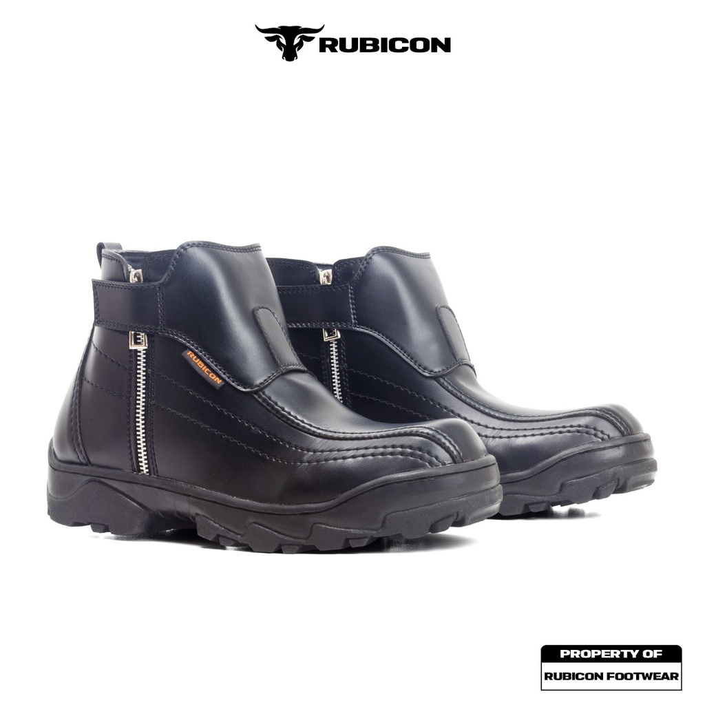 RUBICON CB TAN SEPATU BOOTS PRIA SAFETY UJUNG BESI RESLETING TRACKING PROYEK KERJA KANTORAN