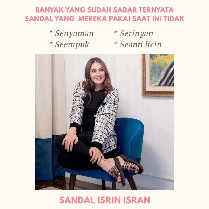 ( MANOHARA ) Sandal Wanita wedges tali nyaman ISRIN ISRAN