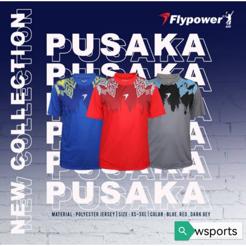 Kaos Badminton Flypower Pusaka Original