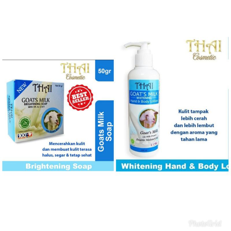 PAKET GOATS MILK 2 in 1 SABUN DAN BODY LOTION PEMUTIH KULIT