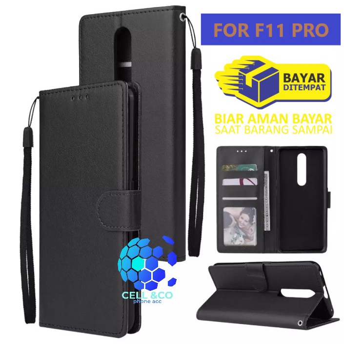 OPPO F11 PRO CASE FLIP WALLET LEATHER KULIT PREMIUM SARUNG BUKA TUTUP FLIP CASE OPPO F11 PRO