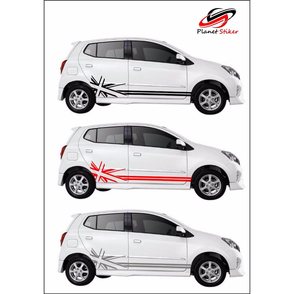 CUTTING STICKER STIKER MOBIL YARIS AYLA AGYA BRIO MARCH MIRAGE LIST ENGLAND MANTAB Shopee Indonesia