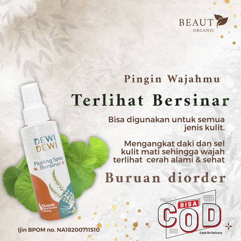 Peeling Spray Muka Pemutih Badan Pengangkat Daki Pengelupas Sel Kulit Mati Pembersih Wajah Ijin BPOM