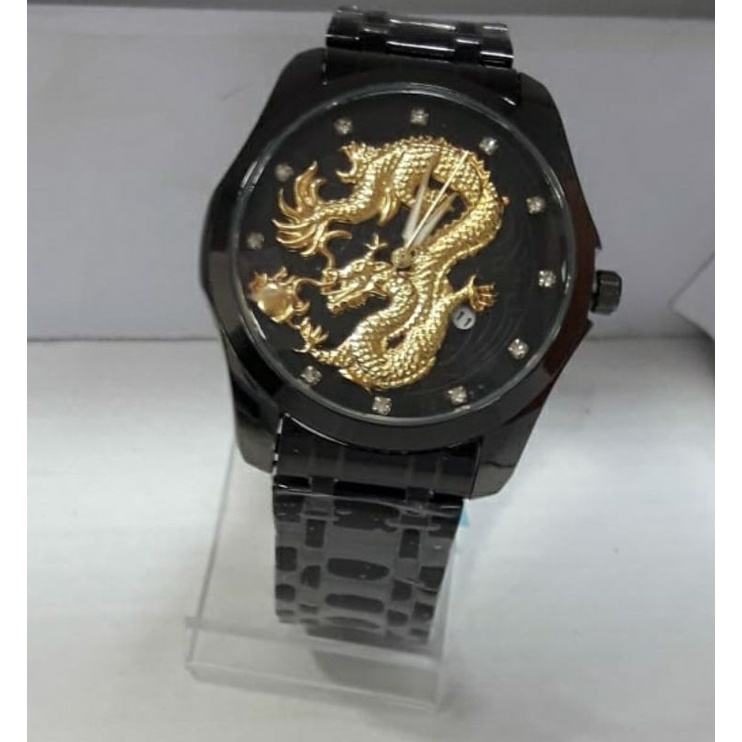 Jam tangan pria terbaru/jam tangan rantai motif naga