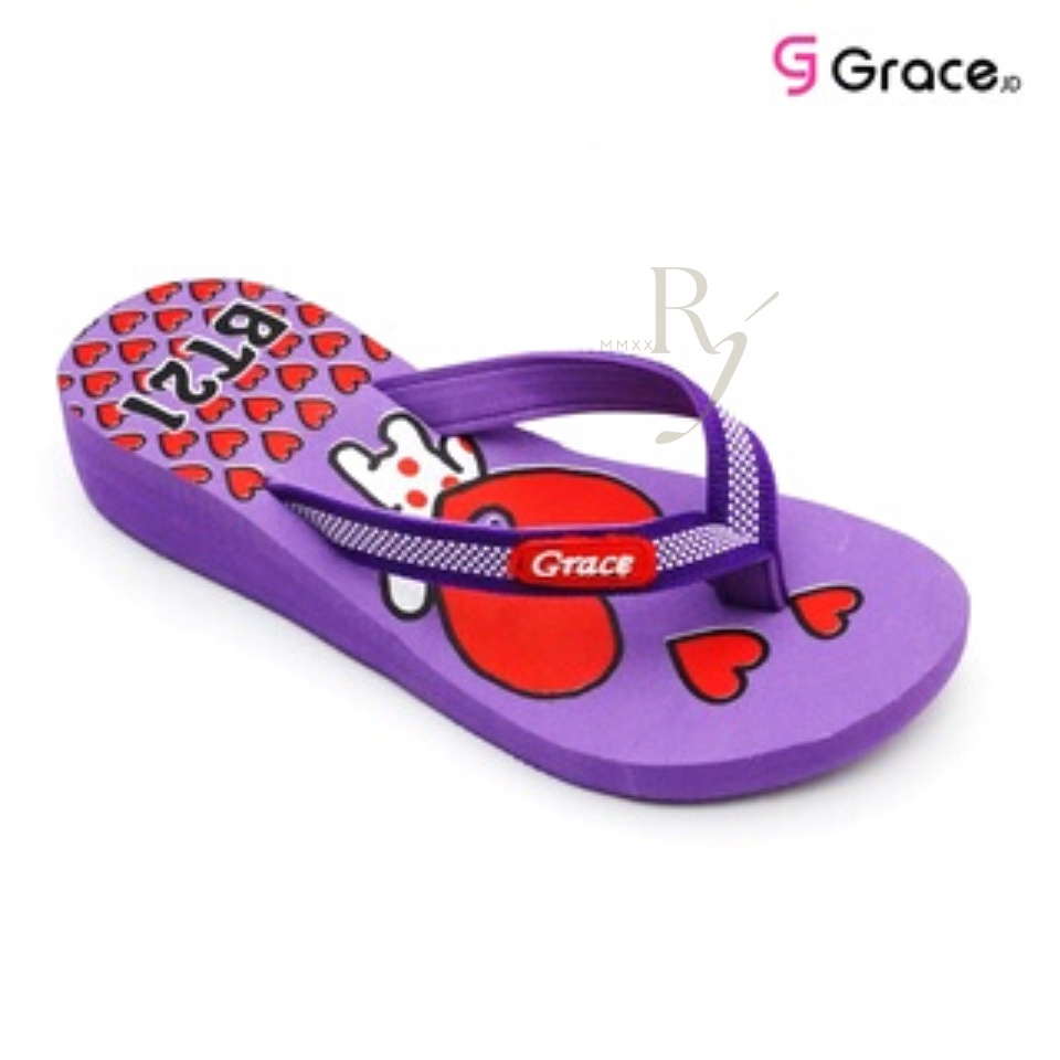 GRACE [WEDGES BT TATA Edition] Sandal jepit wedges simple wanita size 34-38