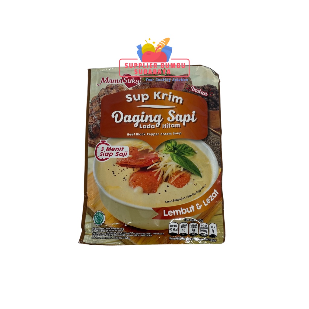 MamaSuka Mama Suka Sup Krim Ayam Jamur Jagung Instan / Instant Cream Soup 55g