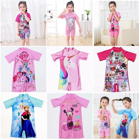 CHUBBI 2 Baju Renang Anak Perempuan Unisex Karakter