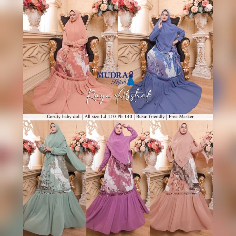 cp raya abstrak/syari couple/syari mom kids/gamis ibu anak