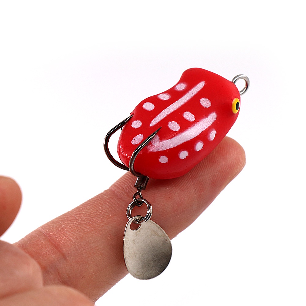 Umpan Casting 3cm/3.2g Soft Frog Lure Umpan Katak Casting Umpan Pancing Floating Bait 3D Eyes soft frog killer Top Water Fishing Lure With Sequins Umpan Ikan