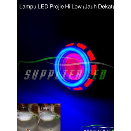 Lampu LED Projie Motor Mobil Hi Low Jauh Dekat Double AE DE RBR