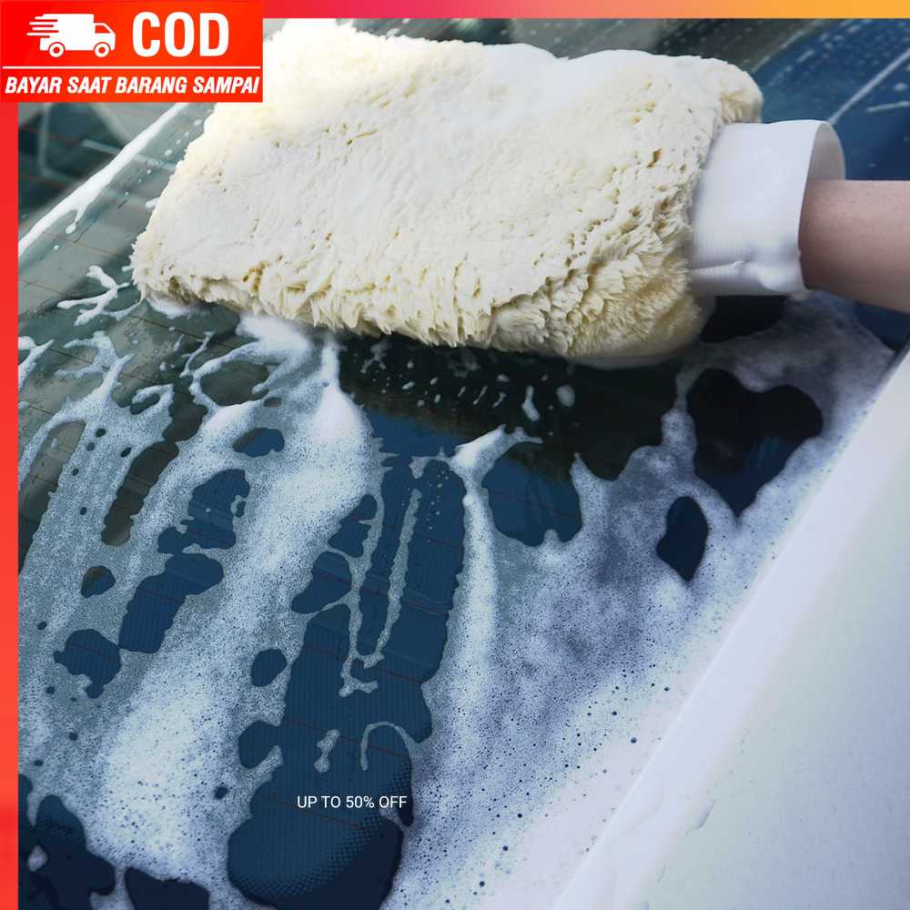 (100% BARANG ORI) Sarung Tangan Kain Lap Mobil Wool Microfiber - BH-S