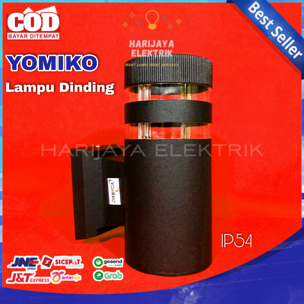 YOMIKO LAMPU DINDING HIAS TAMAN TEMPEL OUTDOOR TABUNG FITTING E27 SNI