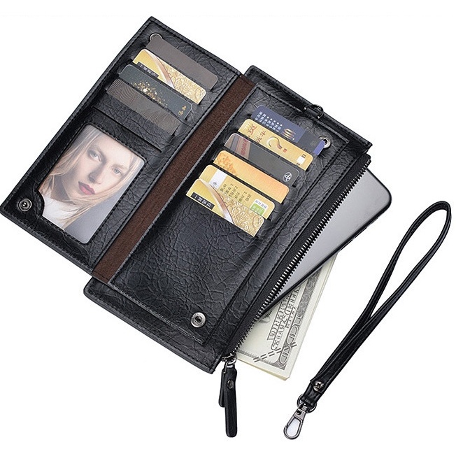 DOMPET PANJANG PRIA KULIT HITAM UANG WA475B5 DEVARA MUAT HP SLOT PREMIUM KARTU BATAM KOIN COWOK KEREN FASHION IMPORT BRANDED DISTRO LAKI MURAH SIMPLE