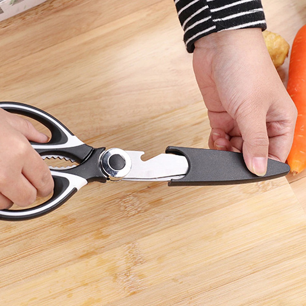 Gunting Daging Dapur Serbaguna Kitchen Meat Scissors Stainless Steel Multifunctional Bottle Opener Detachable Scissors Pembuka Botol