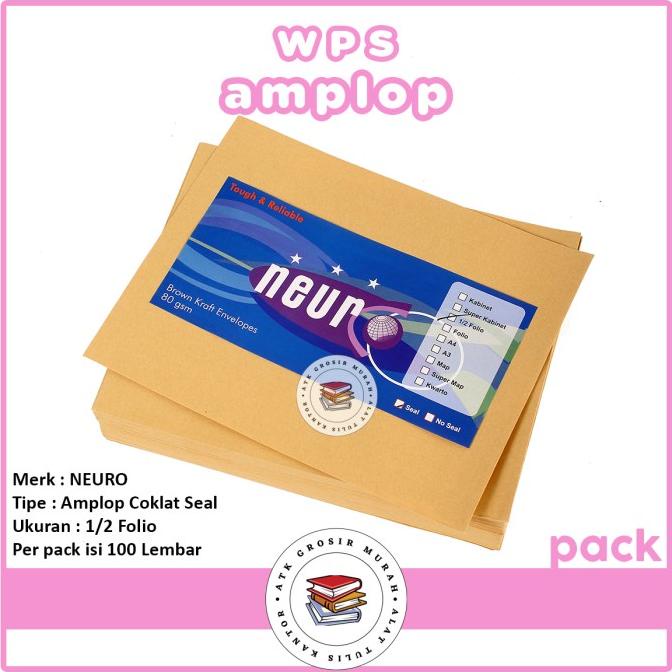 

Amplop Coklat Ukuran 1/2 Folio Neuro ( 19 x 25 cm ) SEAL