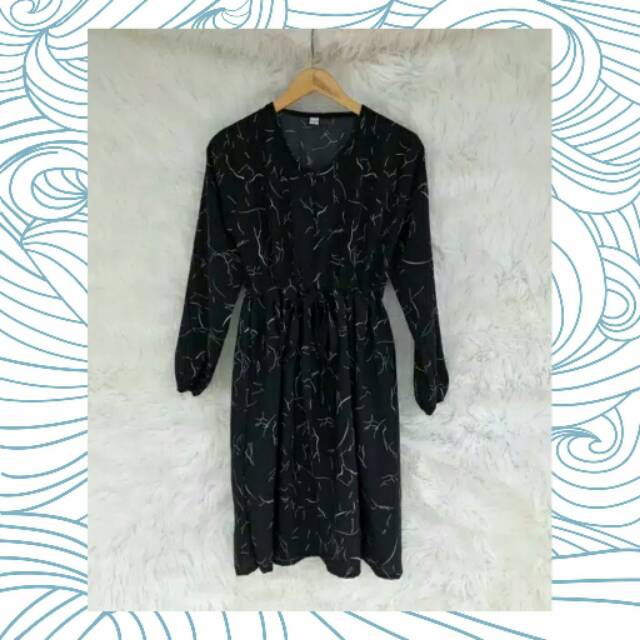 Tunik Motif Garis Abstrak - Atasan Wanita