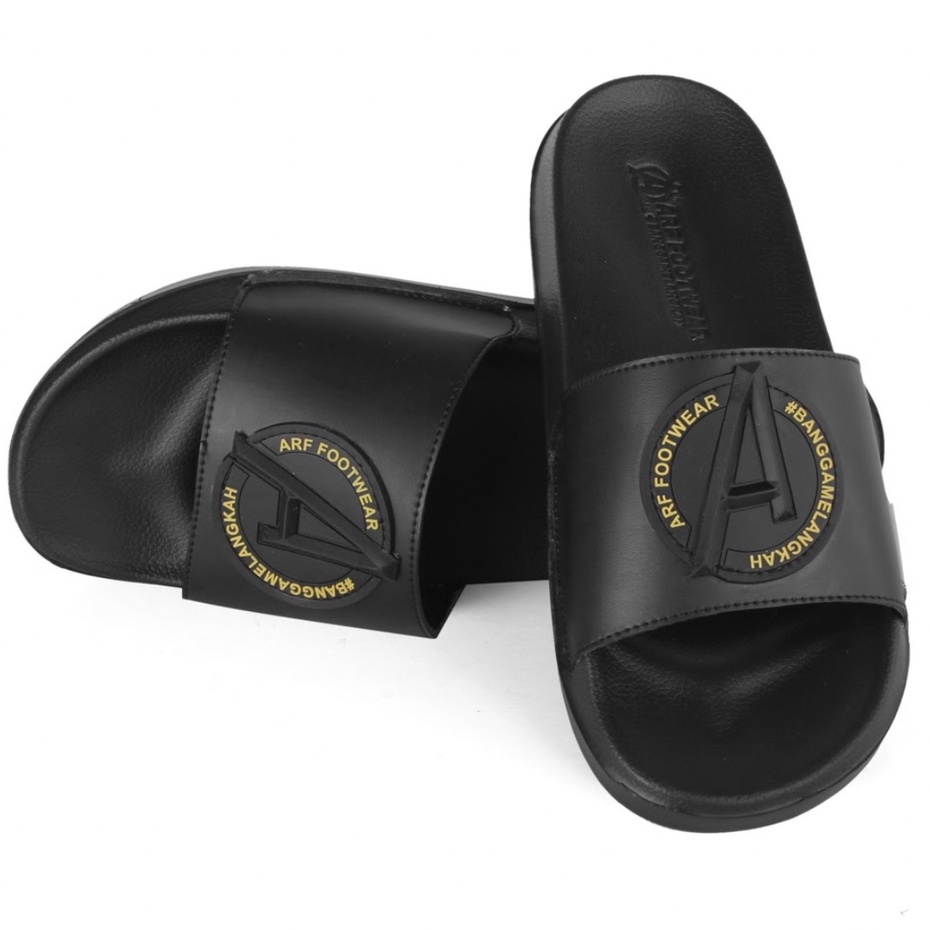 IBRA BLACK GOLD V2 | ManNeedMe x ARF | Sandal Pria Casual Sandal Slop ORIGINAL