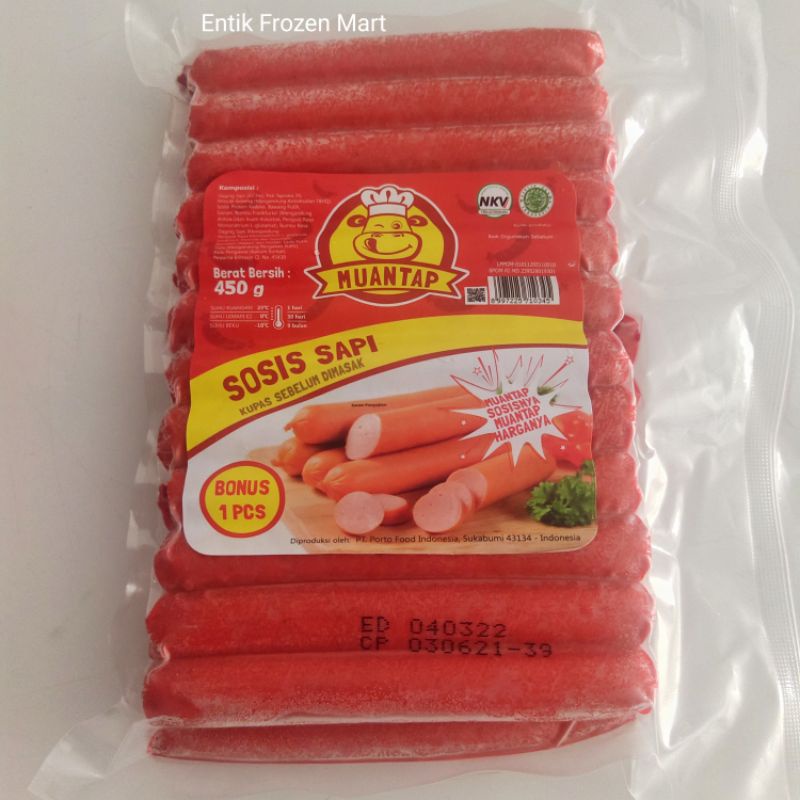 

Sosis Sapi Muantap 450gr (Isi 25pcs)