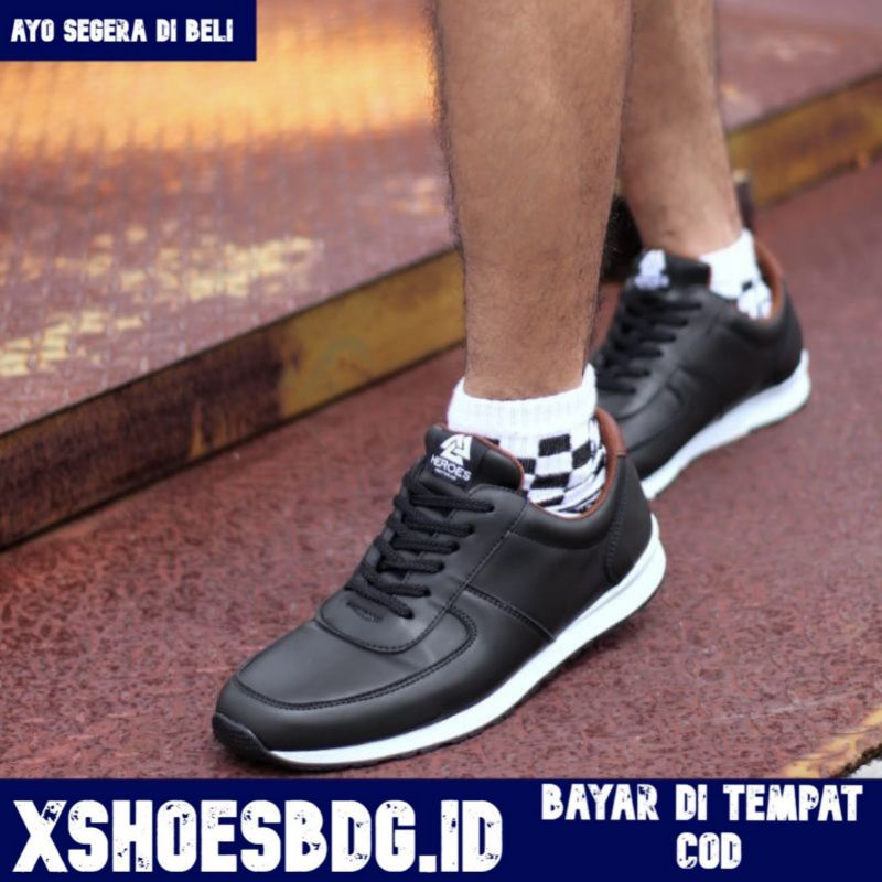 XSHOESBDG.ID x FREY Sepatu Casual Sneaker Pria Sepatu Pria Casual Sneakers Kulit Pu