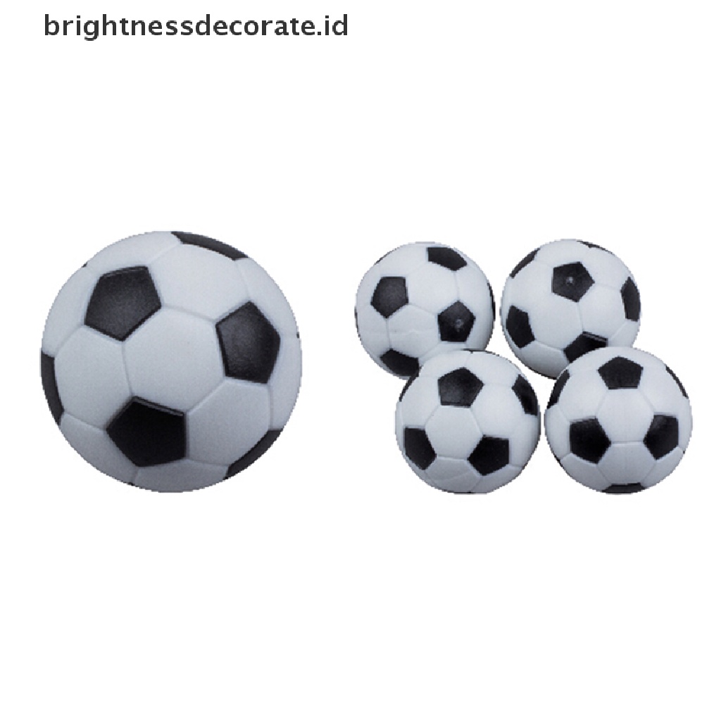 4 Pcs Bola Foosball Bahan Plastik Warna Hitam Dan Putih Ukuran 32mm Untuk Kaki Bayi