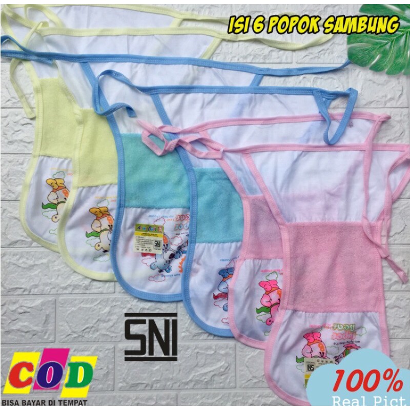 6 pcs popok kain sambung handuk bayi baru lahir almeerababy and kids
