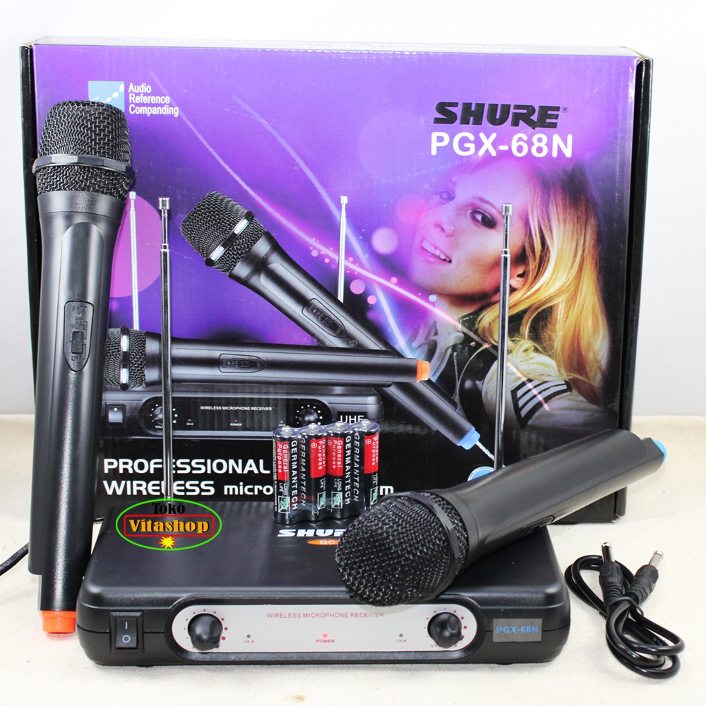 Microphone Wireless Shure PGX-242/93 Mic LCD Display Mik 2 Handle