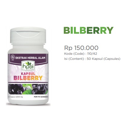 BILBERRY - HNI HPAI / KESEHATAN MATA