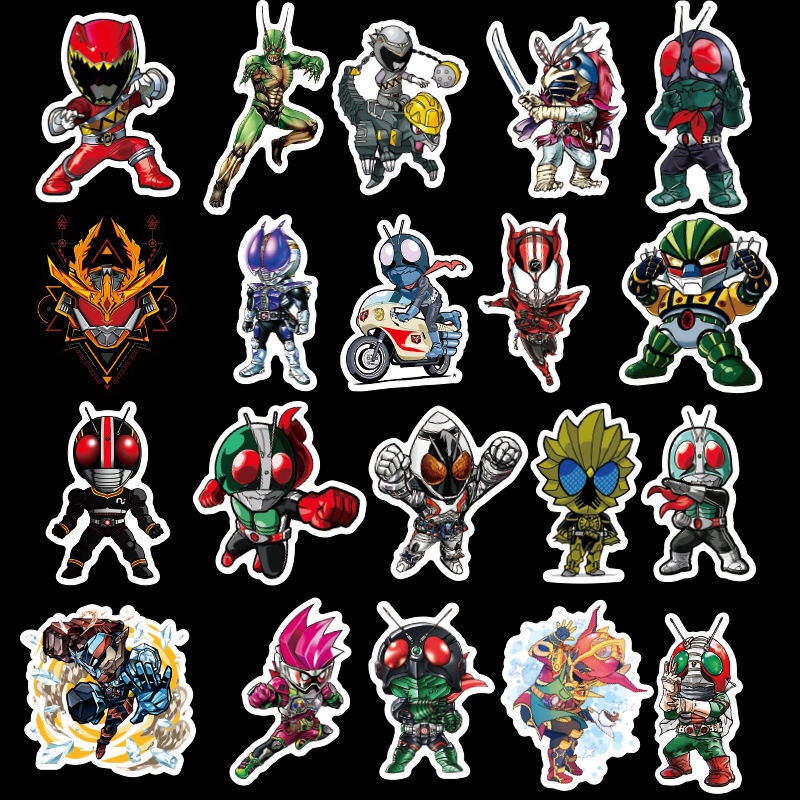 50 PCs Kamen Knight bagasi stiker tampan ponsel laptop dekorasi gitar kulkas stiker koper stiker can