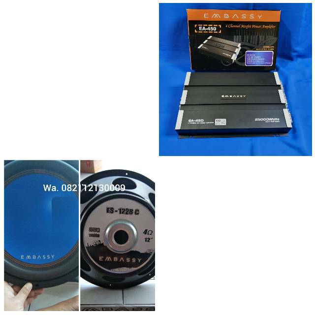 subwoofer embassy12"+power 4 chanel