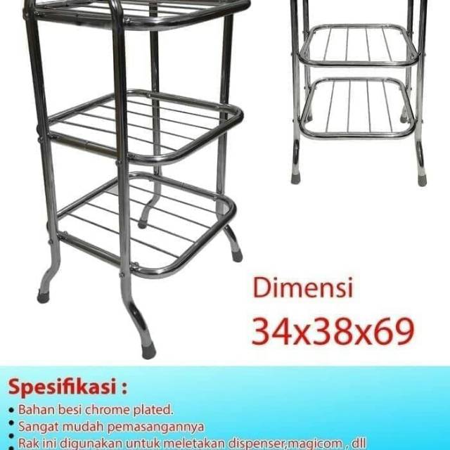 Rak dispenser galon stainless susun 3/kaki dispenser galon