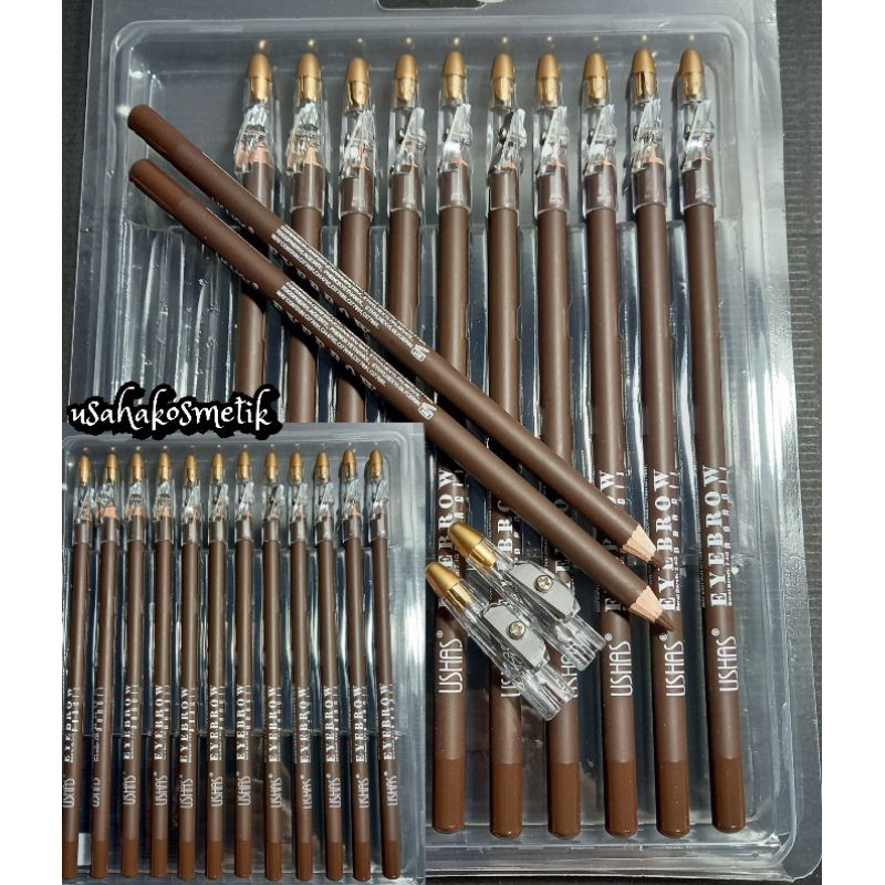 EYEBROW PENSIL ALIS USHAS PANJANG + SERUTAN  PER PCS [BPOM]